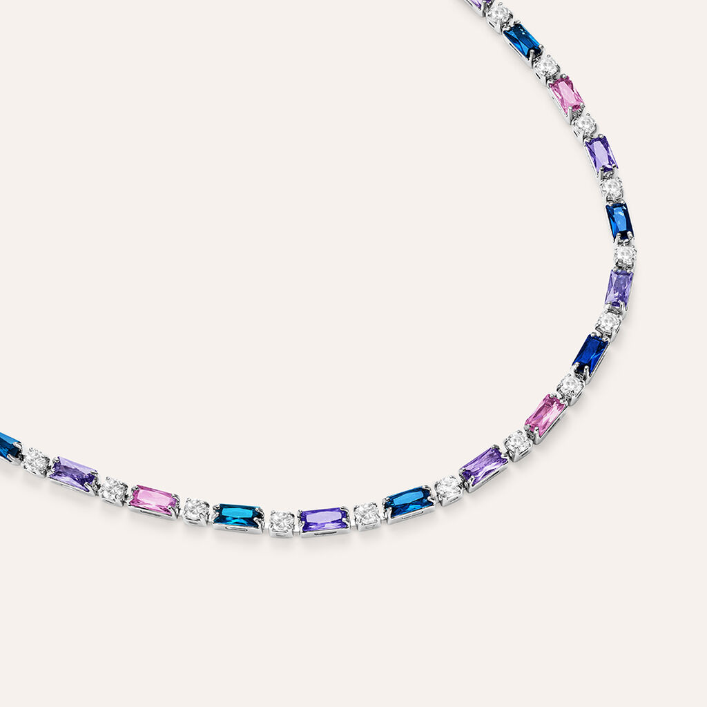 Bracciale Tennis Romantic Shine Ottone Bianco Cristallo