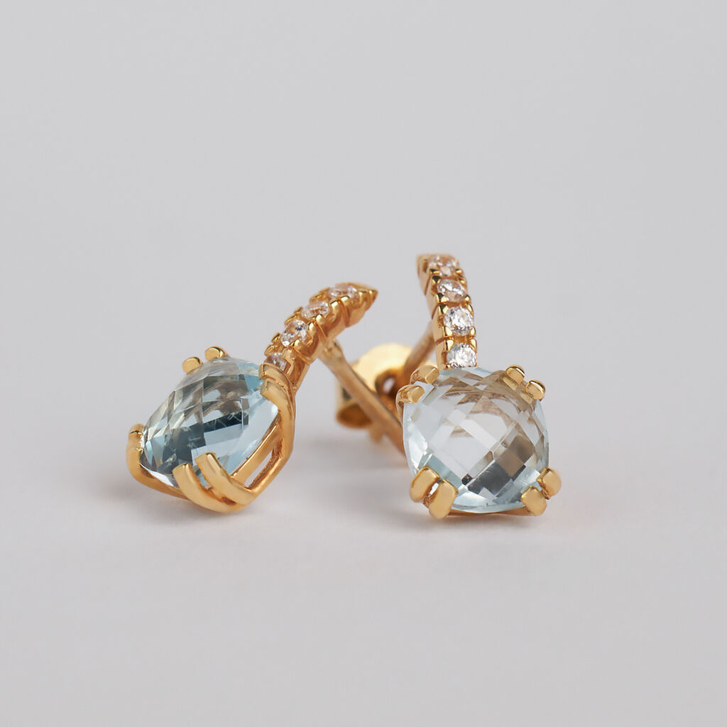 Orecchini Lobo Punto Luce Amélie Oro Giallo Topazio Cubic Zirconia - Orecchini a Lobo Donna | Stroili