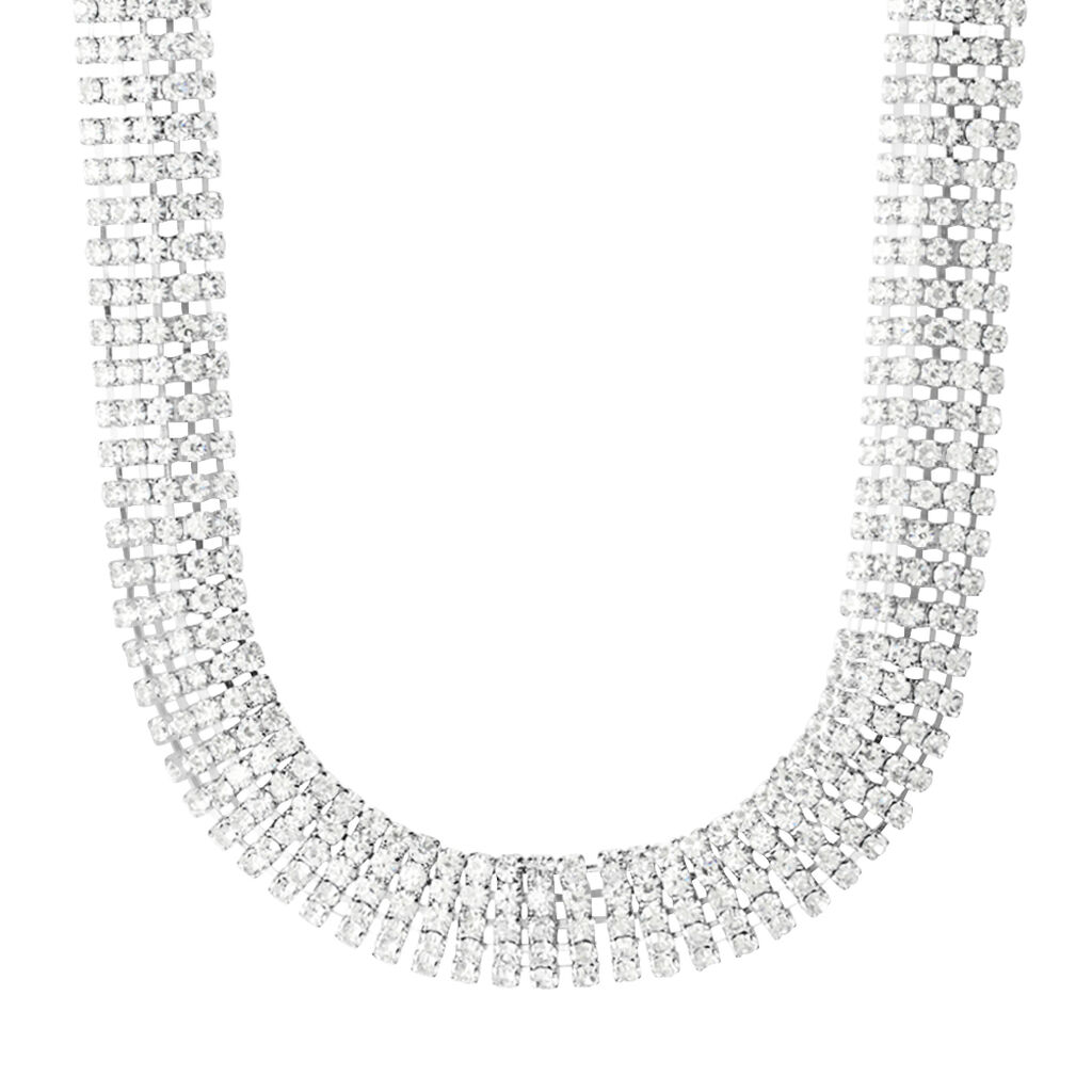 Collana Tennis Romantic Shine Metallo Cristallo