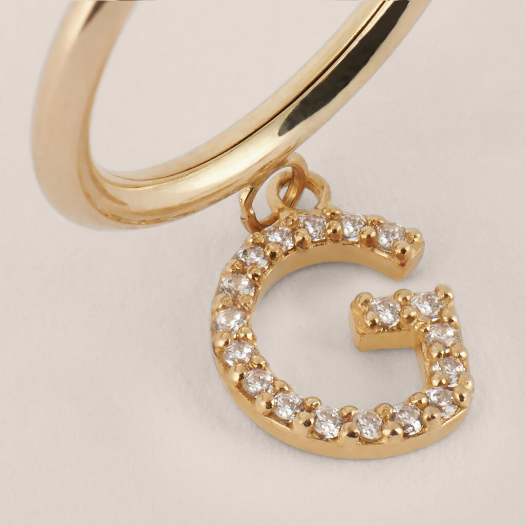 Mono Orecchino A Cerchio Toujours Oro Giallo Cubic Zirconia