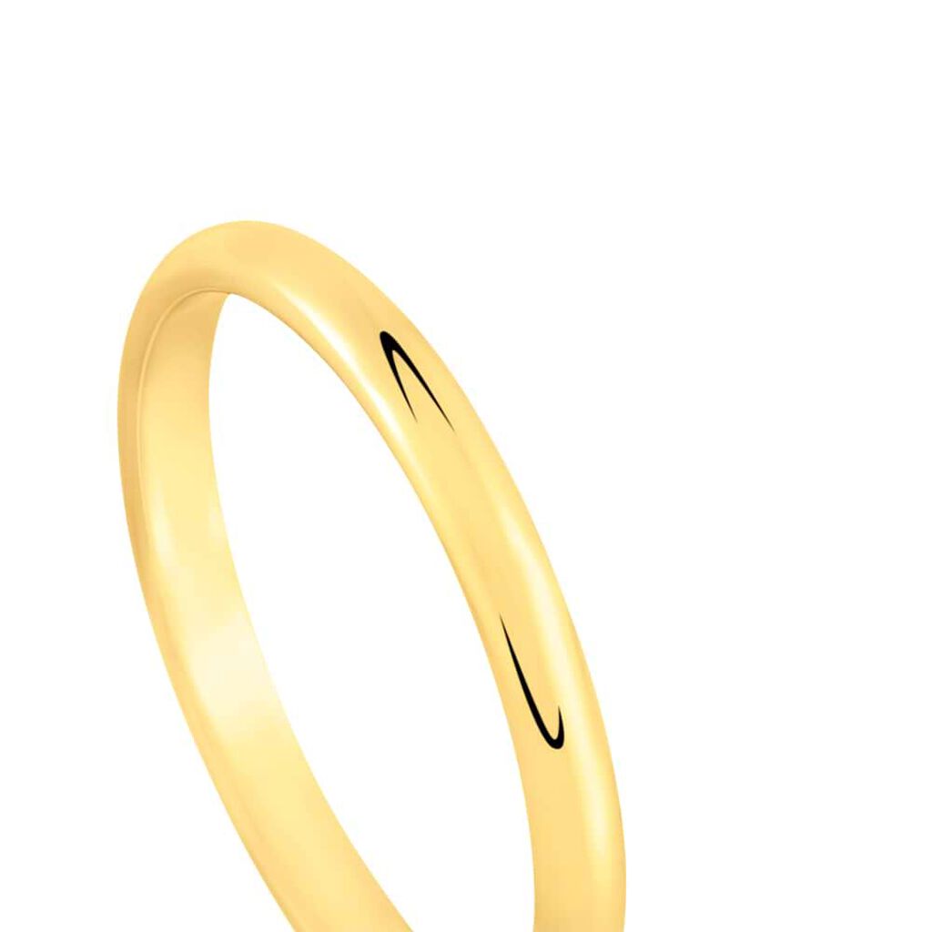 Fede Francesina 2.5 mm Oro Giallo - Anelli con Incisione Unisex | Stroili