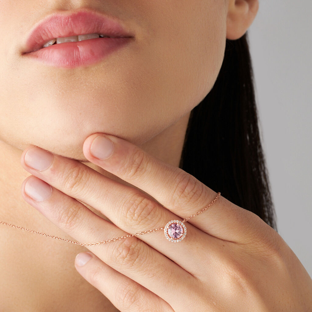 Collana Punto Luce Silver Rainbow Argento Rosa Cubic Zirconia - Collane Punto Luce Donna | Stroili