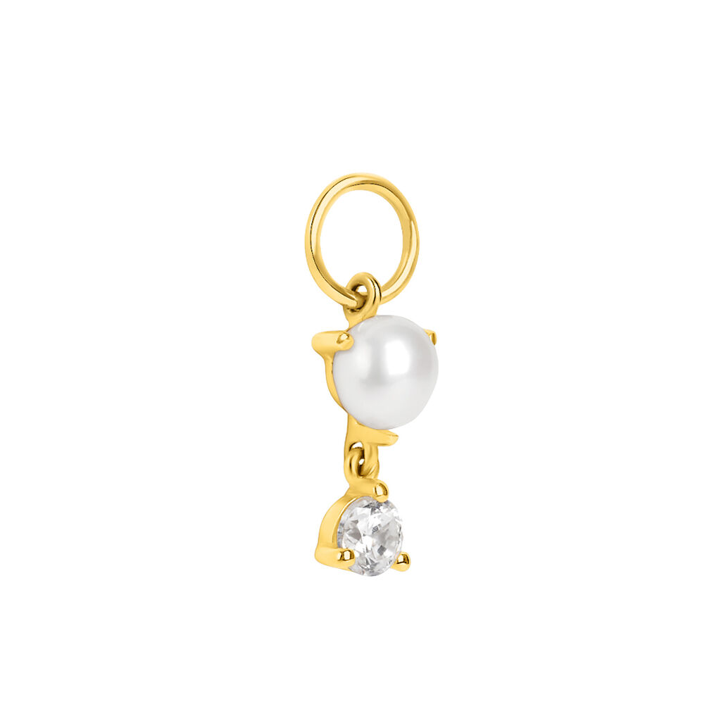 Charm Toujours Oro Giallo Perla D'Acqua Dolce Cubic Zirconia - Orecchini Componibili Donna | Stroili