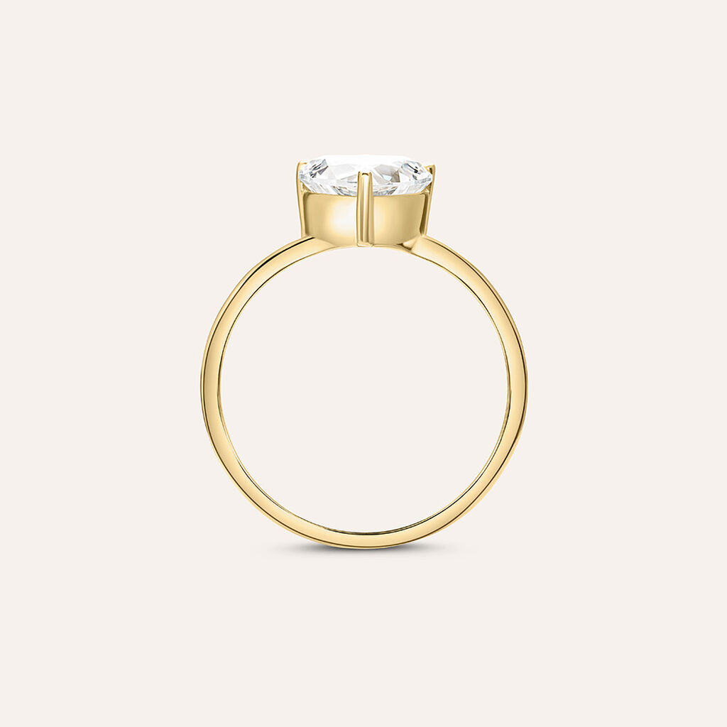 Anello Solitario Claire Oro Giallo Cubic Zirconia - Anelli con Pietre Donna | Stroili
