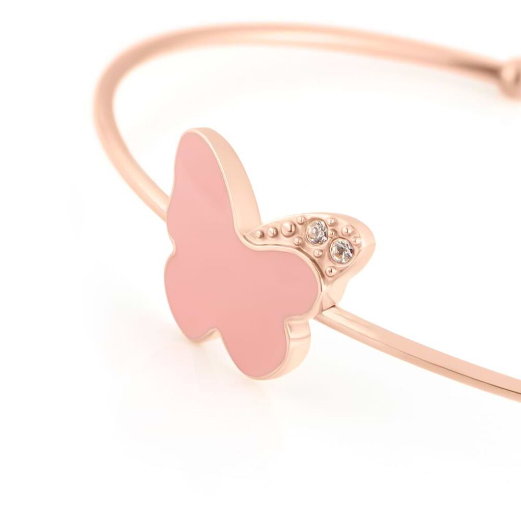 Bangle Lady Sweet Acciaio Rosa Cristallo - Bracciali Rigidi Donna | Stroili