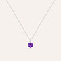 Collana Punto Luce Amélie Oro Bianco Ametista Cubic Zirconia