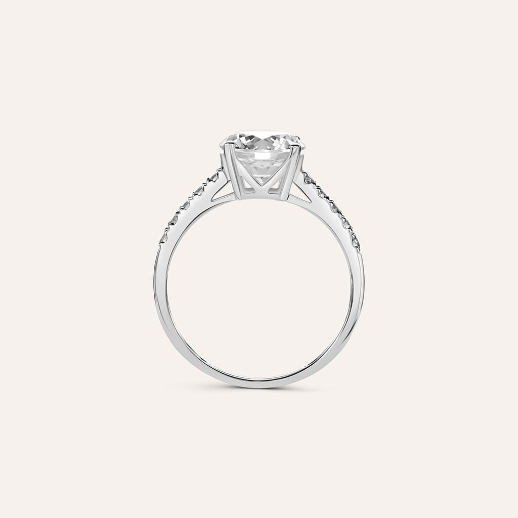 Anello Solitario Claire Oro Bianco Cubic Zirconia - Anelli con Pietre Donna | Stroili