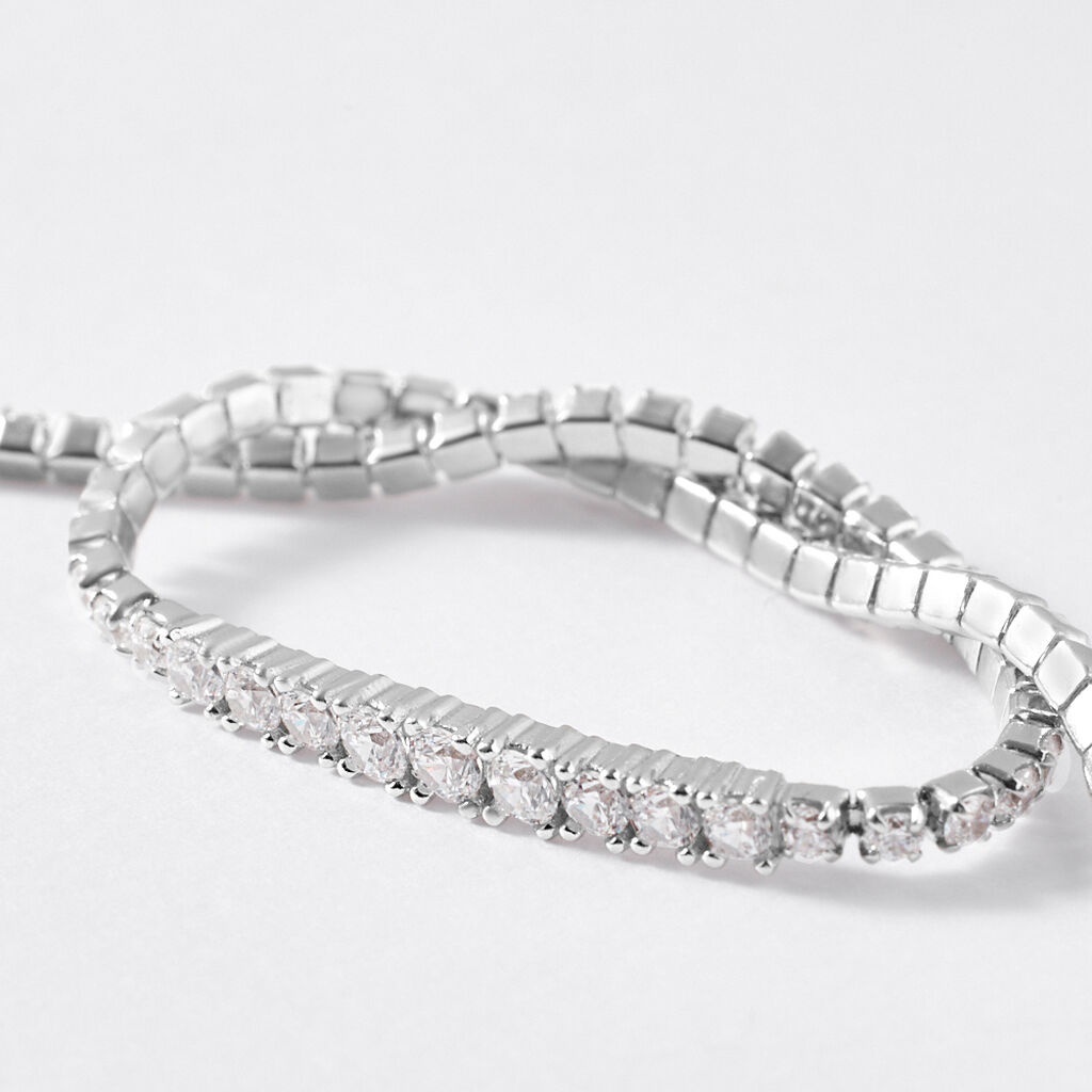Bracciale Tennis Silver Elegance Argento Rodiato Cubic Zirconia