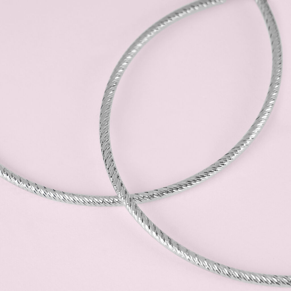 Orecchini A Cerchio Silver Collection Argento Rodiato