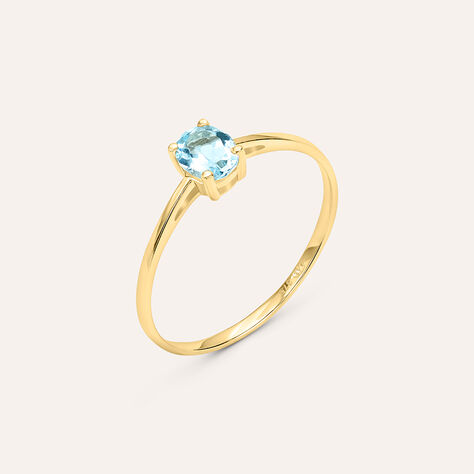 Anello Solitario Amélie Oro Giallo Topazio - Anelli con Pietre Donna | Stroili