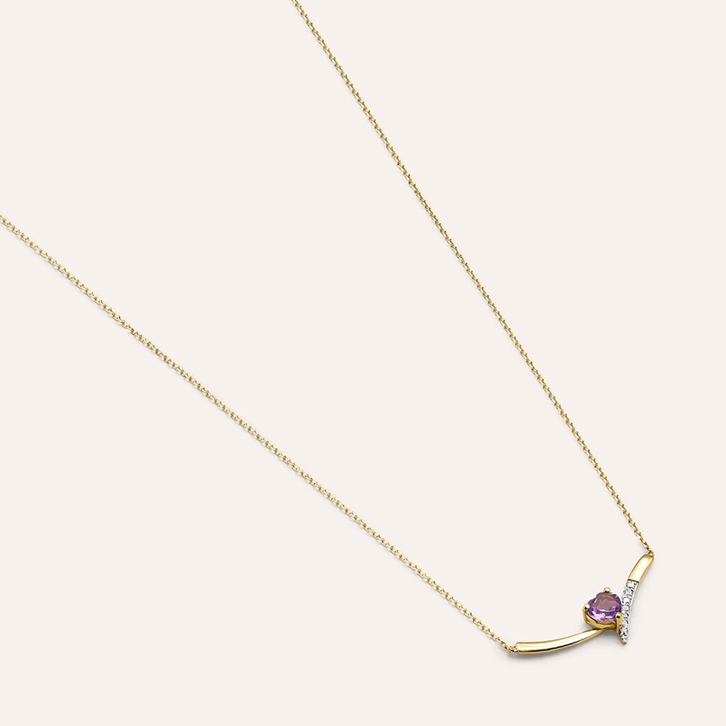 Collana Amélie Oro Giallo Ametista Cubic Zirconia - Collane Donna | Stroili