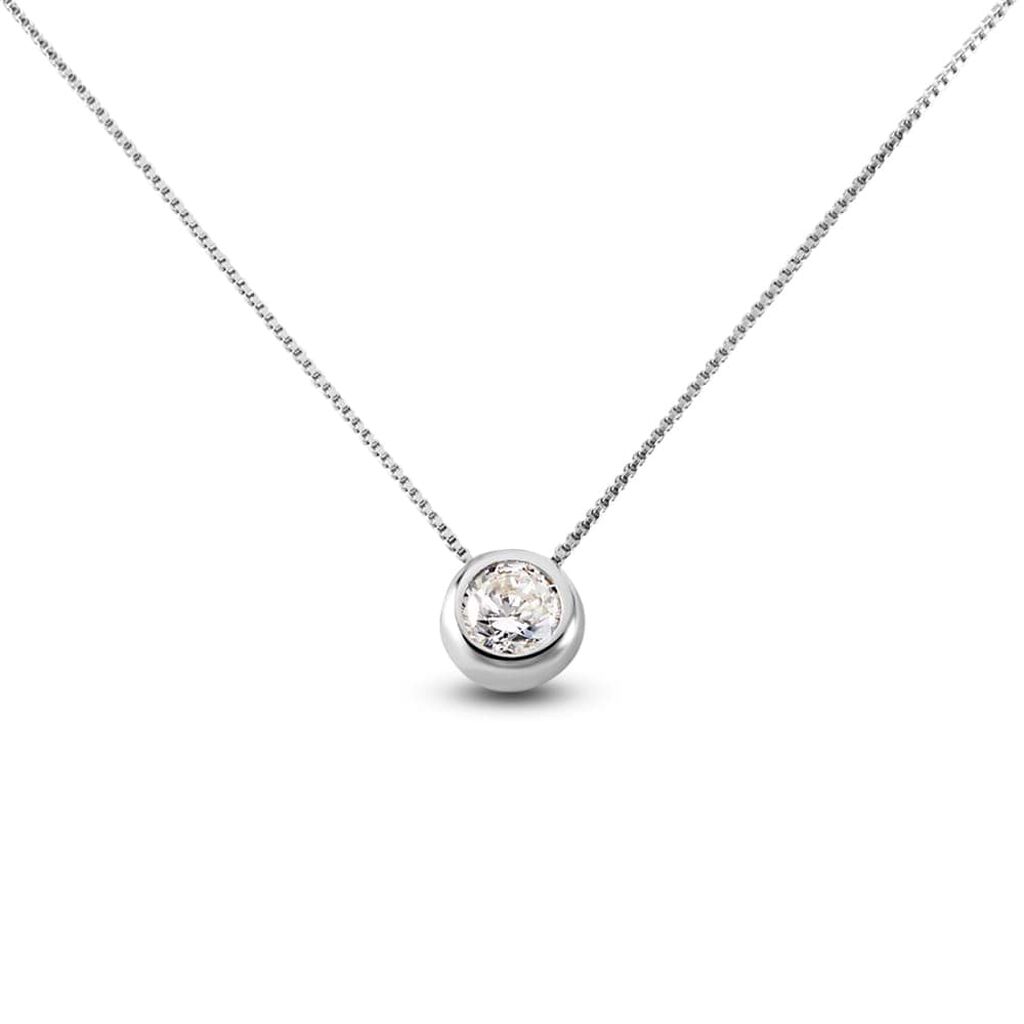 Collana Punto Luce Silver Elegance Argento Rodiato Cubic Zirconia