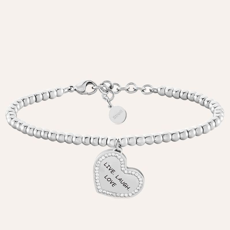 Bracciale Sunrise Acciaio Cristallo - Bracciali con Incisione Donna | Stroili