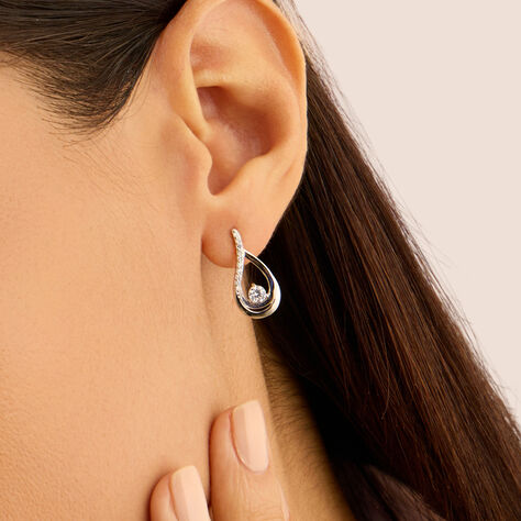 Orecchini Lobo Silver Elegance Argento Rodiato Cubic Zirconia - Orecchini a Lobo Donna | Stroili