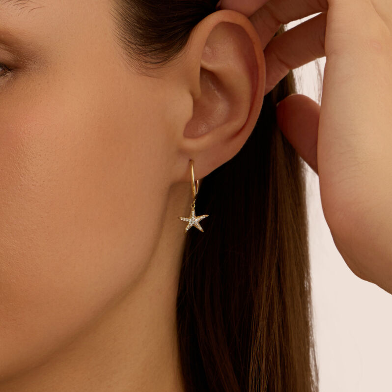 Orecchini A Cerchio Toujours Oro Giallo Cubic Zirconia - Orecchini a Cerchio Donna | Stroili