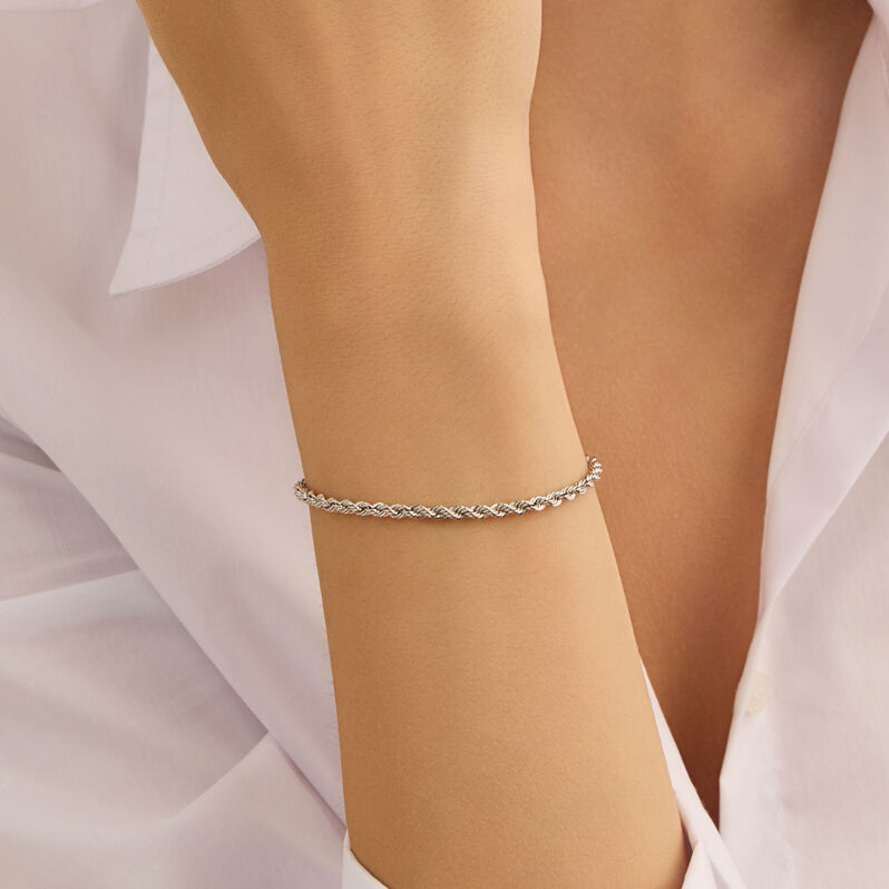 Bracciale Catena Colette Oro Bianco - Bracciali Donna | Stroili