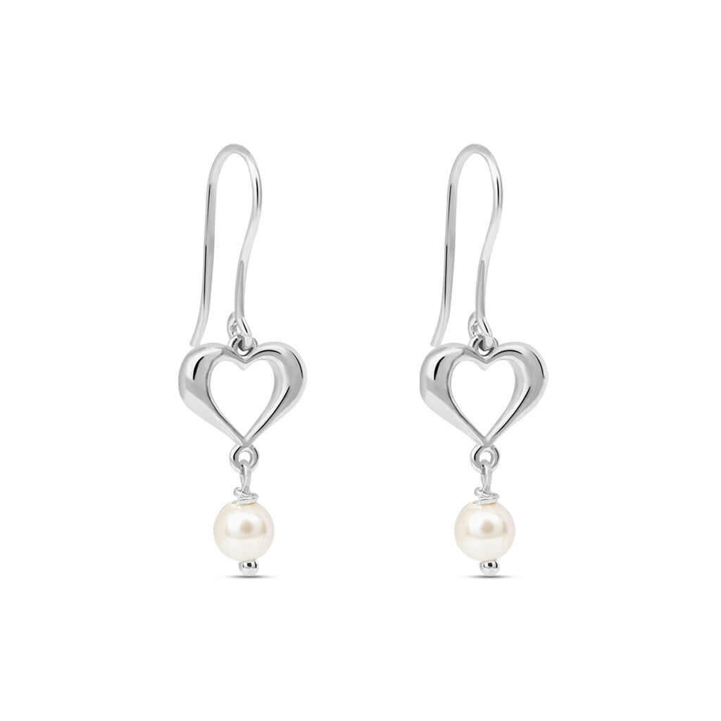 Orecchini Pendenti Silver Pearls Argento Rodiato Perla sintentica