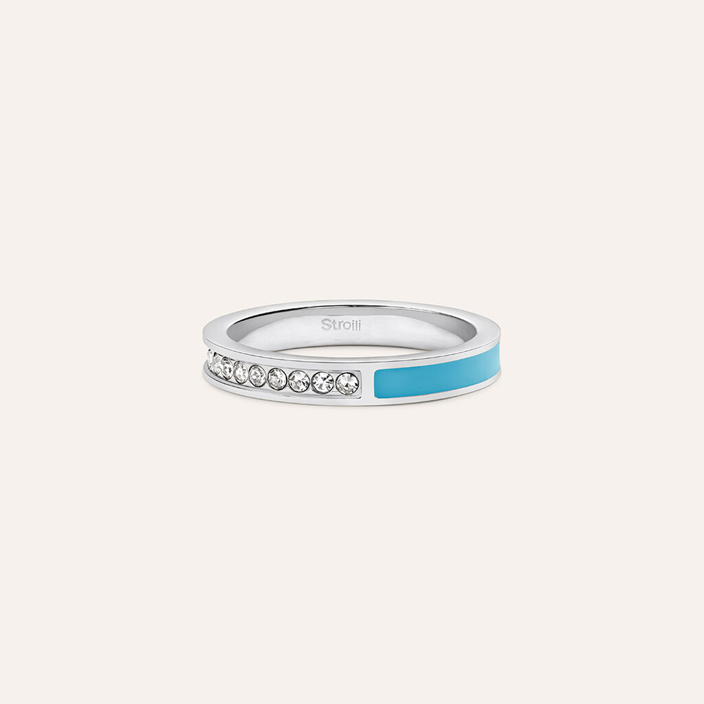 Anello Semi-eternity Lady Sweet Acciaio Cristallo - Anelli con Pietre Donna | Stroili