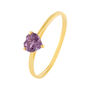 Anello Solitario Amélie Oro Giallo Ametista