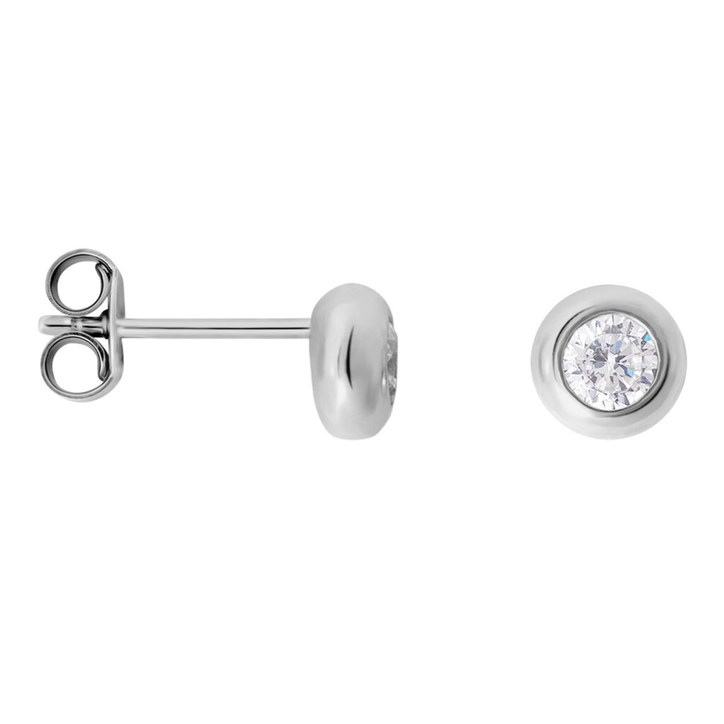 Orecchini Lobo Punto Luce Silver Elegance Argento Rodiato Cubic Zirconia - Orecchini a Lobo Donna | Stroili