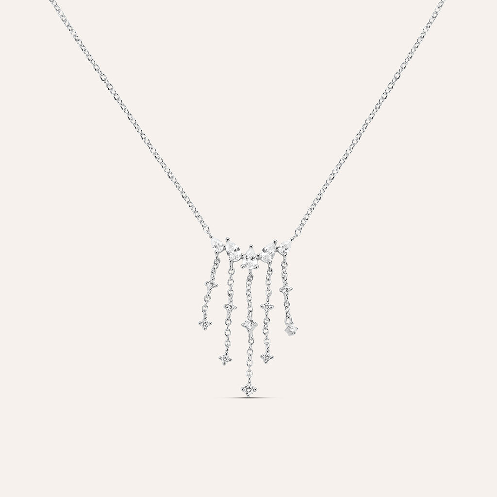 Collana Silver Elegance Argento Rodiato Cubic Zirconia