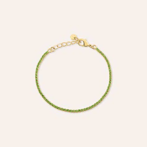 Bracciale Tennis Romantic Shine Metallo Dorato Cristallo - Bracciali Tennis Donna | Stroili