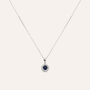 Collana Punto Luce Charlotte Oro Bianco Zaffiro Diamante
