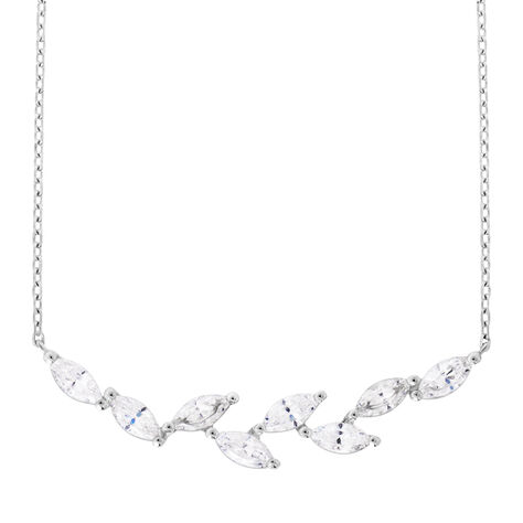 Collana Claire Oro Bianco Cubic Zirconia - Collane Donna | Stroili