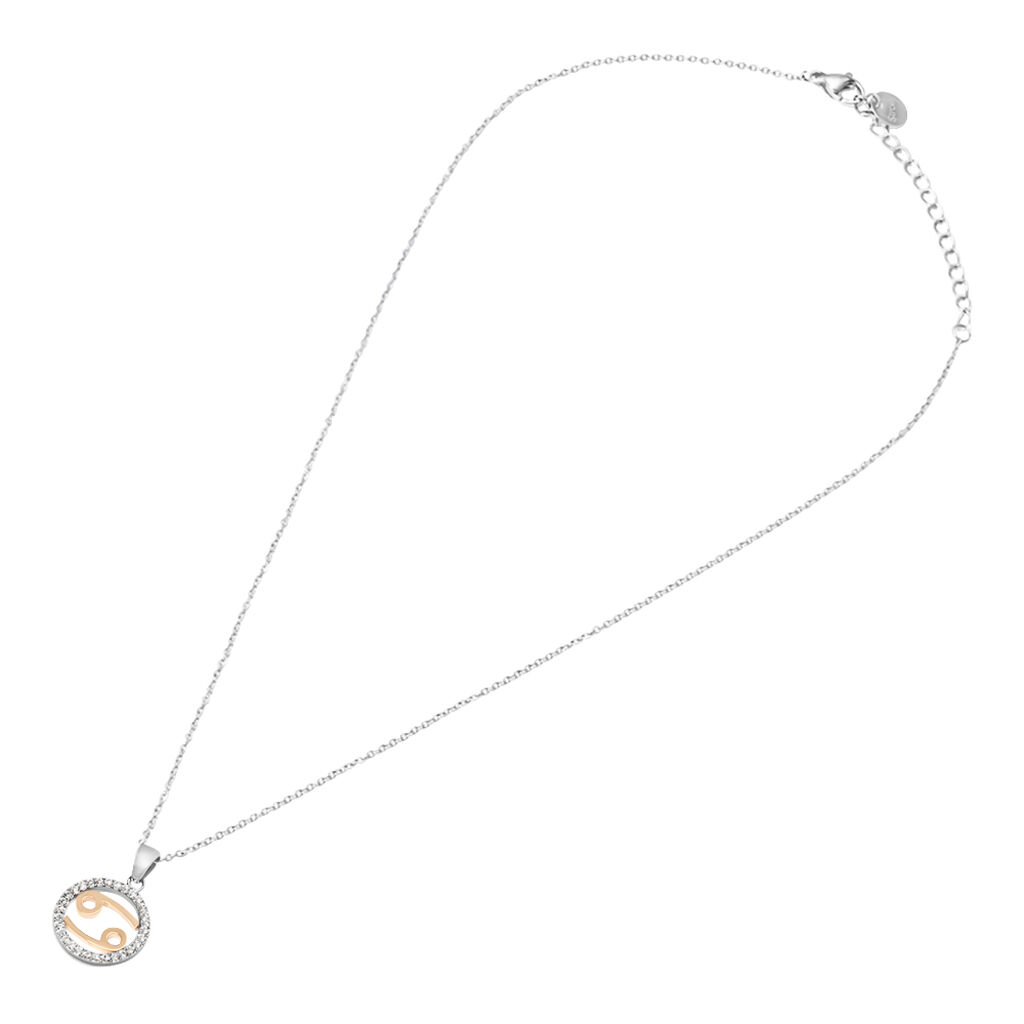 Collana Lady Chic Acciaio Bicolore Bianco / Rosa Cubic Zirconia - Collane Donna | Stroili