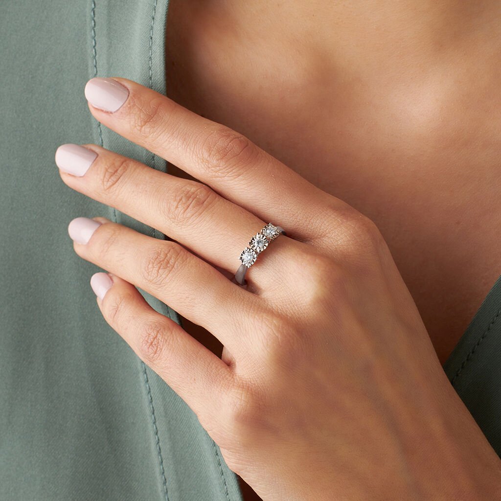 Anello Trilogy Diamotion Oro Bianco Diamante - Anelli con Pietre Donna | Stroili