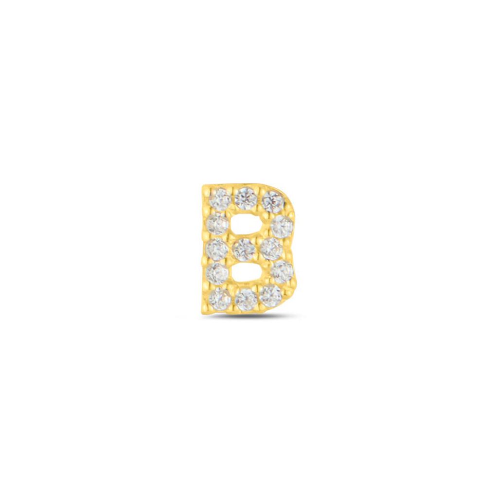 Mono Orecchino Lobo Bon Ton Oro Giallo Cubic Zirconia