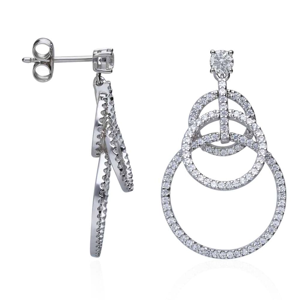 Orecchini Pendenti Silver Shine Argento Rodiato Cubic Zirconia - Orecchini Pendenti Donna | Stroili