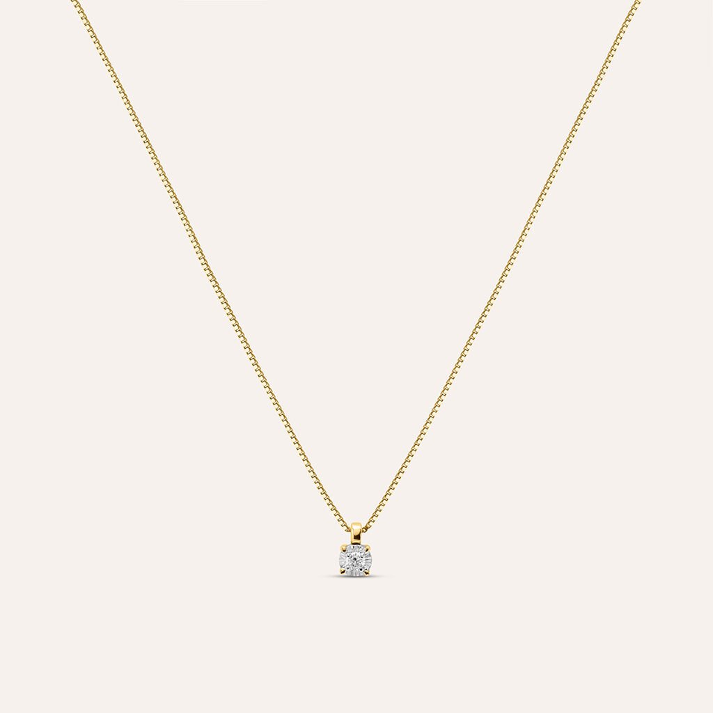 Collana Punto Luce Diamotion Oro Giallo Diamante