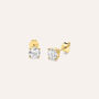 Orecchini Lobo Punto Luce Golden Dream Placcato Oro Giallo Cubic Zirconia