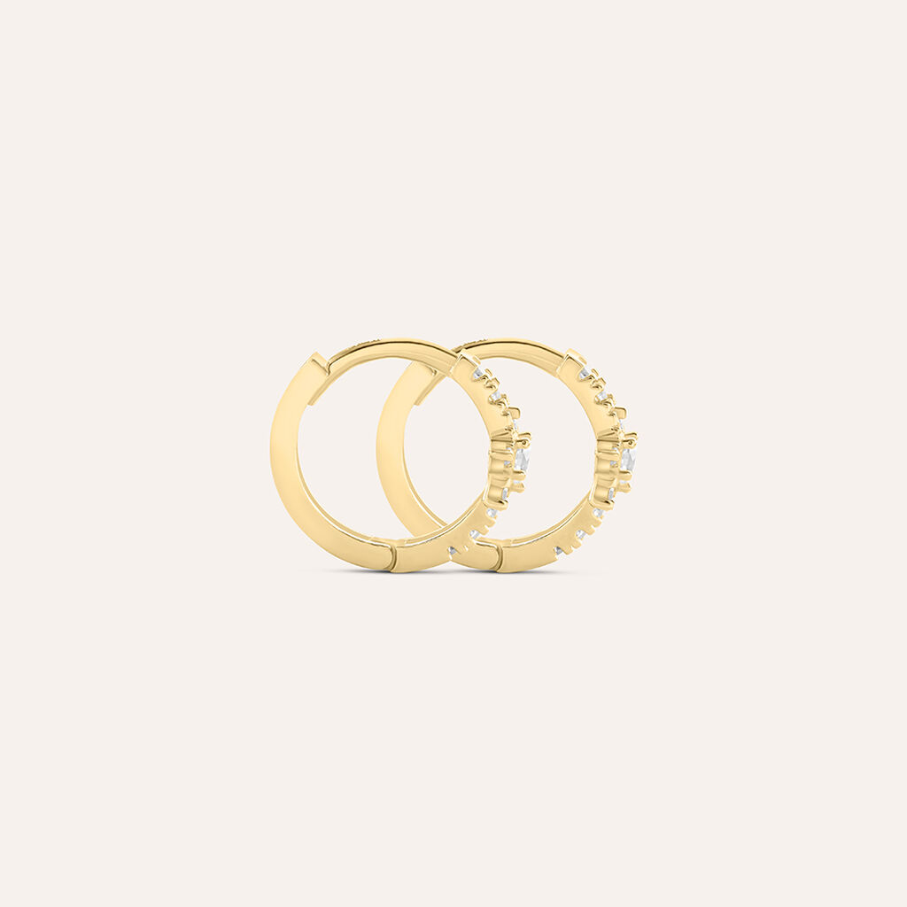 Orecchini A Cerchio Claire Oro Giallo Cubic Zirconia - Orecchini a Cerchio Donna | Stroili