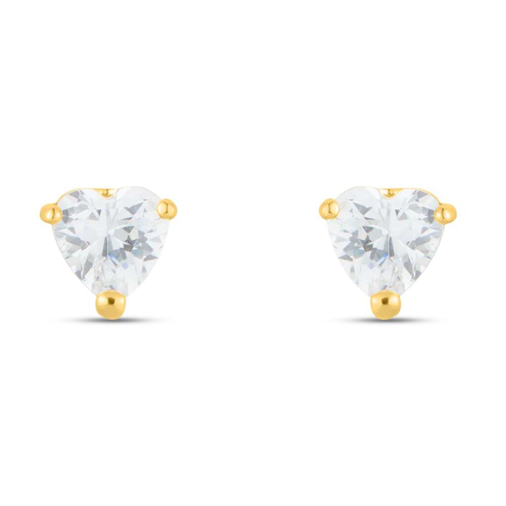 Orecchini Lobo Punto Luce Claire Oro Giallo Cubic Zirconia