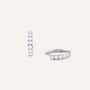 Orecchini A Cerchio Silver Elegance Argento Rodiato Cubic Zirconia