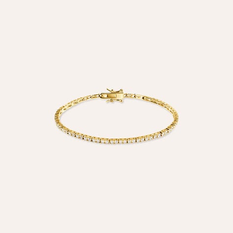 Bracciale Tennis Silver Glow Argento Dorato Cubic Zirconia - Bracciali Tennis Donna | Stroili