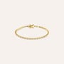 Bracciale Tennis Silver Glow Argento Dorato Cubic Zirconia