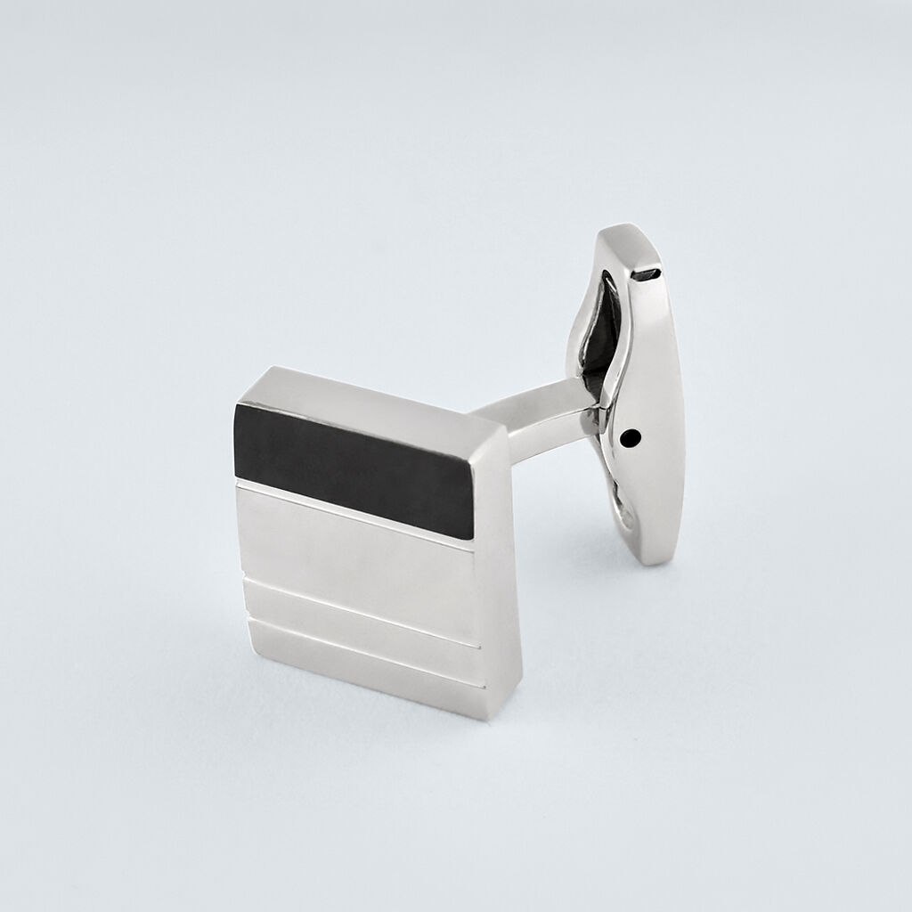 Gemelli Man Code Acciaio Bicolore Bianco / Nero - Gioielli Uomo | Stroili