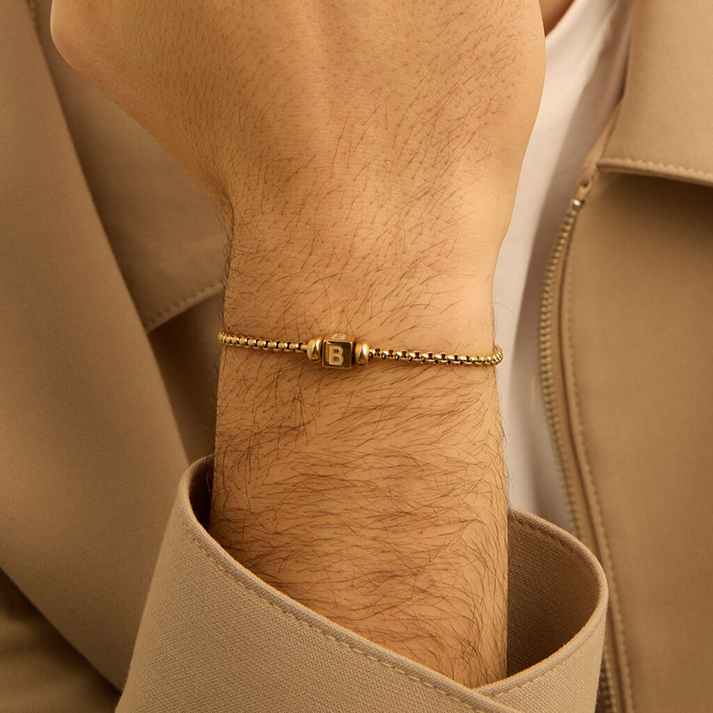 Bead Essential Code Acciaio Dorato