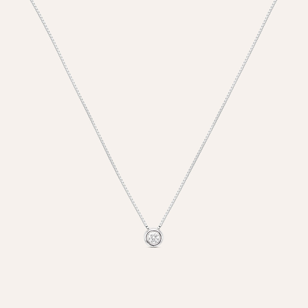 Collana Punto Luce Firmamenti Oro Bianco Diamante