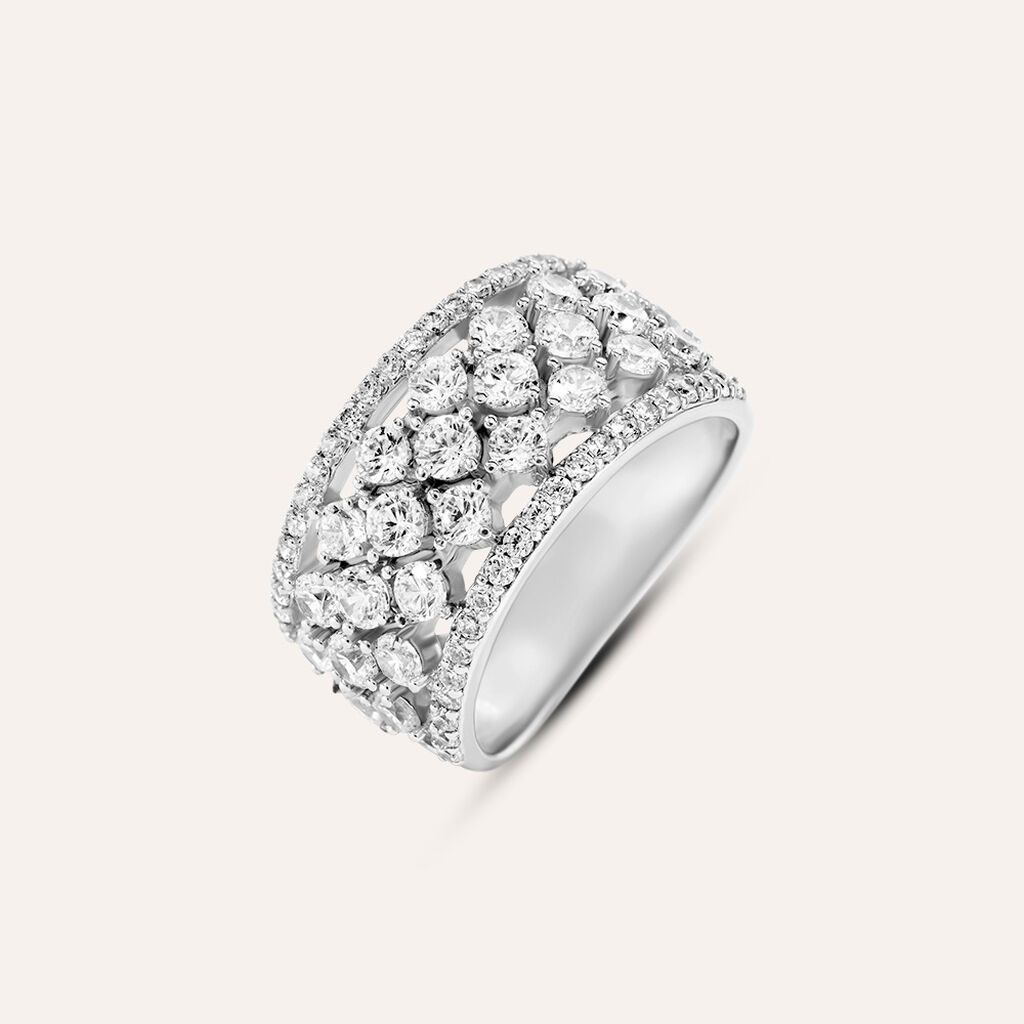 Anello Fascia Red Carpet Argento Rodiato Cubic Zirconia