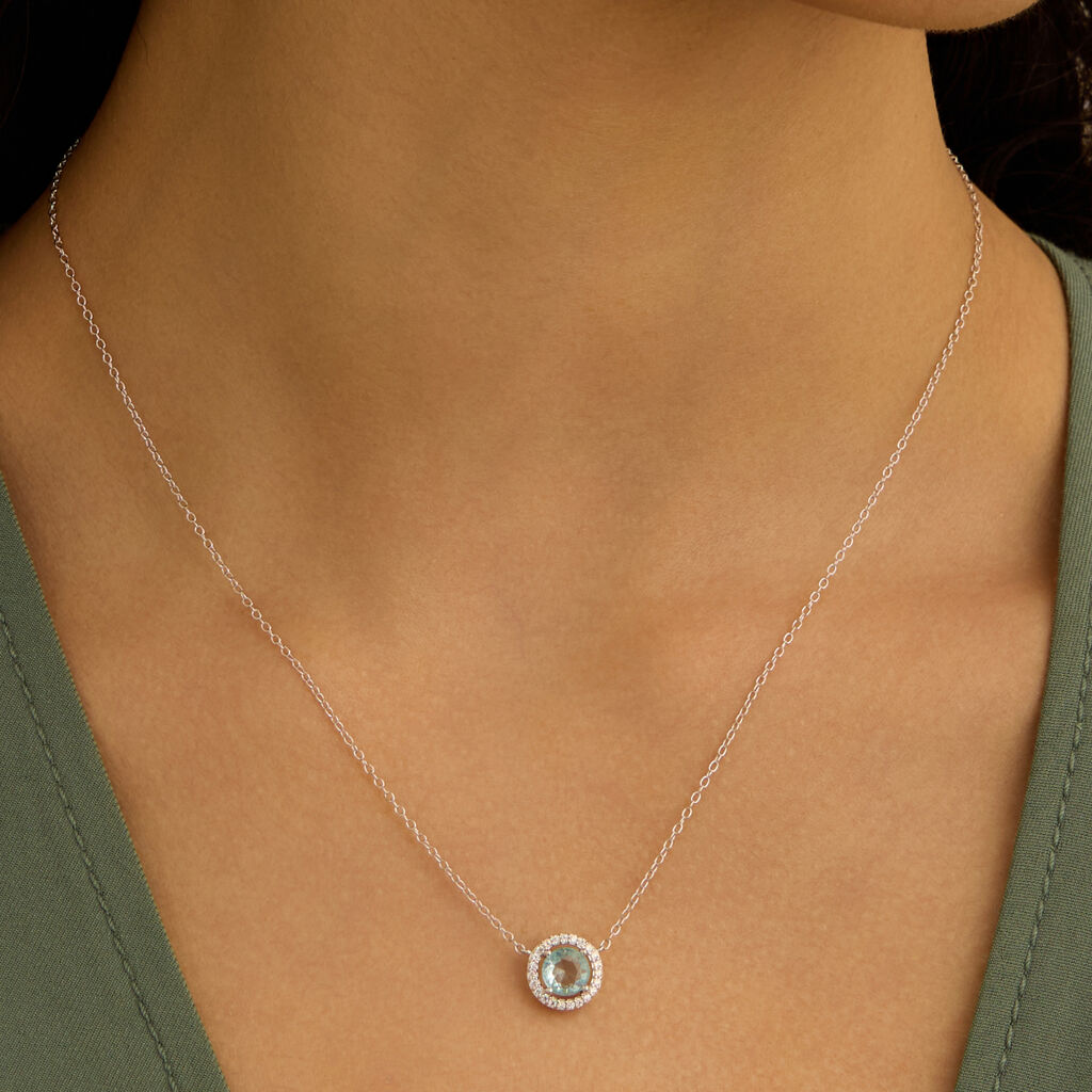 Collana Punto Luce Silver Rainbow Argento Rodiato Cubic Zirconia