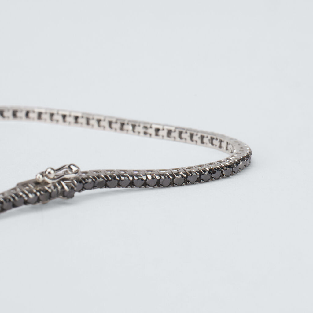 Bracciale Tennis L'homme Diamant Oro Bianco Diamante