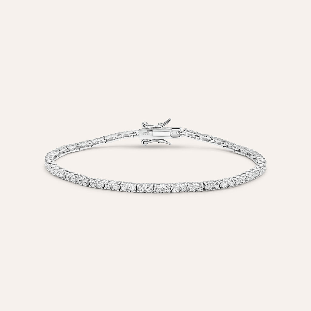 Bracciale Tennis Silver Elegance Argento Rodiato Cubic Zirconia