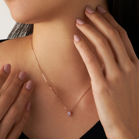 Collana Punto Luce Silver Rainbow Argento Rosa Cubic Zirconia - Collane Punto Luce Donna | Stroili