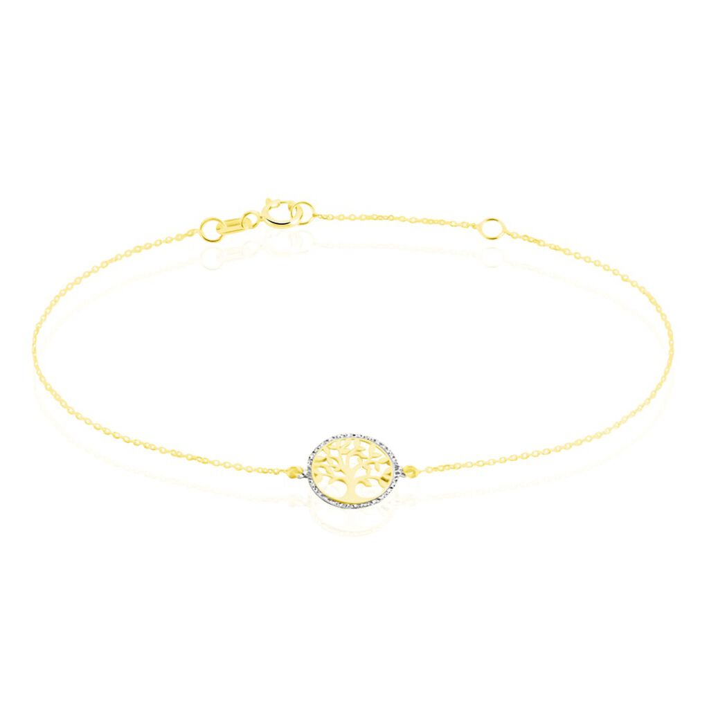 Bracciale Donna Citerna In Oro Bicolore 9kt (375/1000) Con Vetro – Leggero E Resistente – Gioiello Regalo Con Certificato - 3