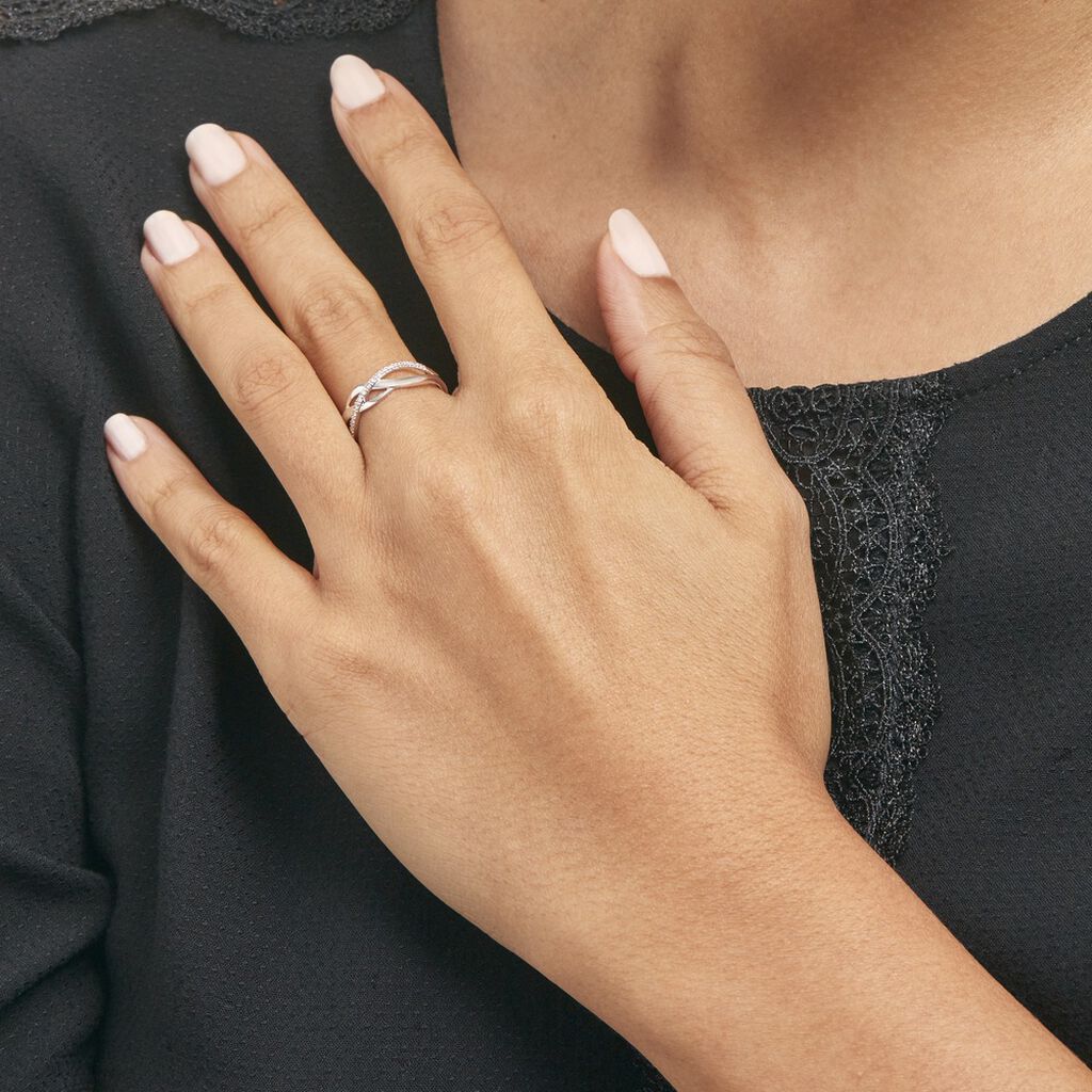 Anello Fascia Sophia Oro Bianco Diamante - Anelli con Pietre Donna | Stroili