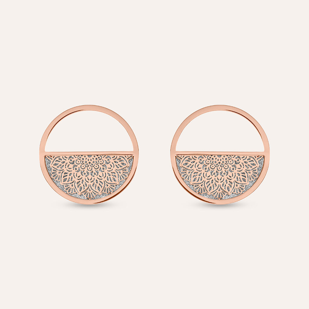 Orecchini Lobo Lady Shine Acciaio Rosa - Orecchini a Lobo Donna | Stroili